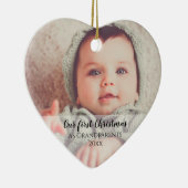 初めてのクリスマスを祖父母として2 Photo Script セラミックオーナメント (右)