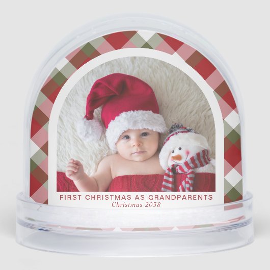 初めてのクリスマスを祖父母としてArchベビー写真 (正面)