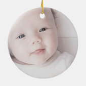 初めてのクリスマスを祖父母としてPlaid写真 セラミックオーナメント (裏面)