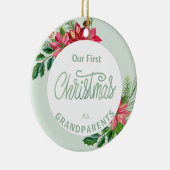 初めてのクリスマスを祖父母セラミックオーナメント セラミックオーナメント (右)