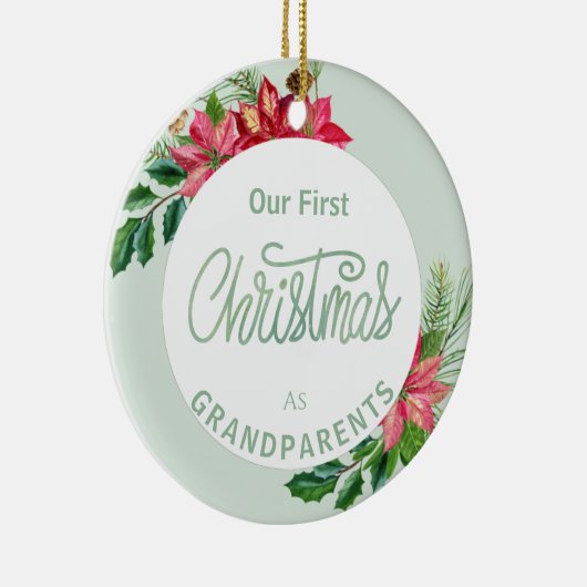 初めてのクリスマスを祖父母セラミックオーナメント セラミックオーナメント (右)