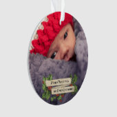 初めてのクリスマスを祖父母 – 写真 オーナメント (正面)