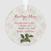 初めてのクリスマスを祖父母 – 写真 オーナメント (裏面)