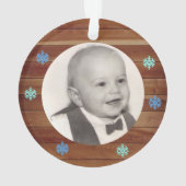 初めてのクリスマスを祖父素朴母 オーナメント (裏面)