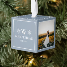 初めてのクリスマスを結婚して迎えるフォト ダスティブルーの雪の結晶