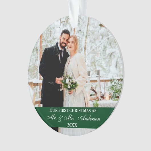 初めてのクリスマスを緑にする オーナメント (正面)