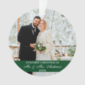 初めてのクリスマスを緑にする オーナメント (正面)