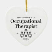 初めてのクリスマスを職業セラピスト セラミックオーナメント (正面)