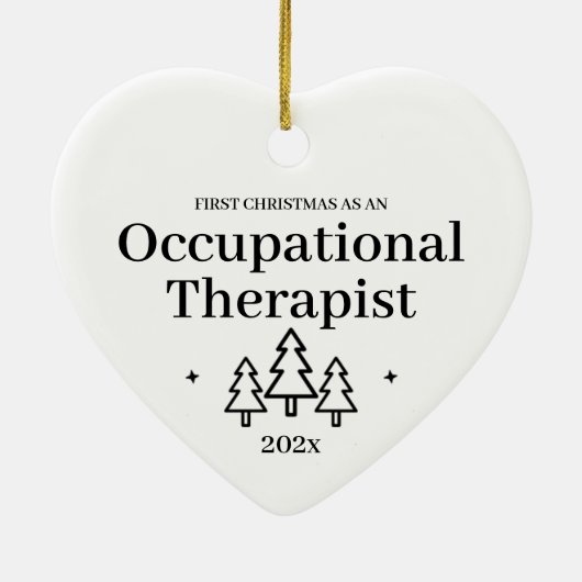 初めてのクリスマスを職業セラピスト セラミックオーナメント (裏面)