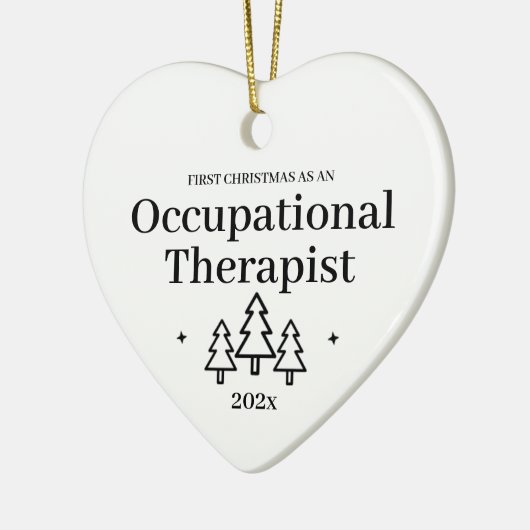 初めてのクリスマスを職業セラピスト セラミックオーナメント (左)