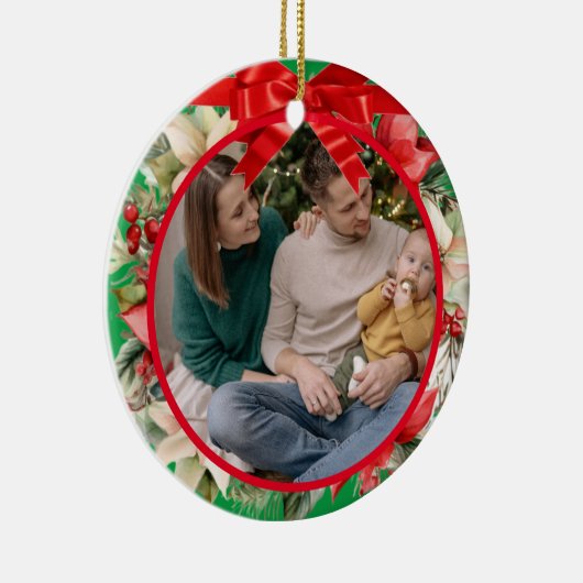初めてのクリスマスを親としてカスタムオーナメント セラミックオーナメント (右)