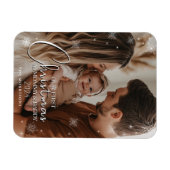 初めてのクリスマスを親として柔軟なフォトマグネット マグネット (横)