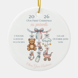 初めてのクリスマスを親として 赤ちゃんの記録 写真 かわいい セラミックオーナメント