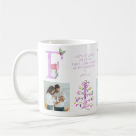 初めてのクリスマスを…かわいいホリデーフォトコラージュ コーヒーマグカップ