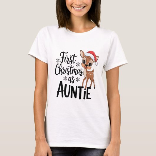 初めてのクリスマスをAuntie Shirtとして | フェスティバル Tシャツ (正面)
