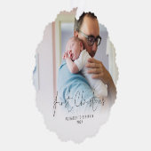 初めてのクリスマスをDaddy Name Year Photo オーナメントカード (右)