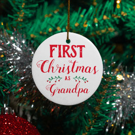 初めてのクリスマスをGrandpa写真として オーナメント