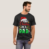 初めてのクリスマスアザパパサンタハット醜いクリスマス2021 Tシャツ (正面フル)