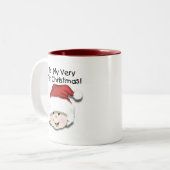 初めてのクリスマスアジアベビーTシャツとギフト ツートーンマグカップ (正面左)