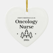 初めてのクリスマスアズオンコロジーナースハート セラミックオーナメント (正面)