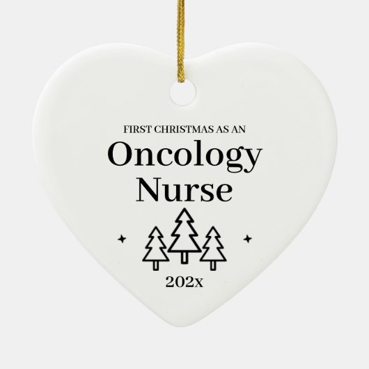 初めてのクリスマスアズオンコロジーナースハート セラミックオーナメント (裏面)