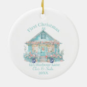 初めてのクリスマスアットウアビーチハウス セラミックオーナメント (裏面)