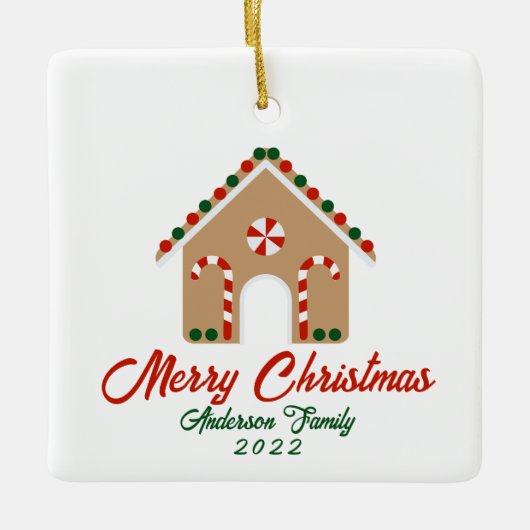 初めてのクリスマスアットザウニューホームオーナメント セラミックオーナメント (正面)