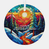 初めてのクリスマスアドベンチャーシェナンドアバージニアハイク ガラスオーナメント (裏面)