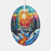 初めてのクリスマスアドベンチャーシェナンドアバージニアハイク ガラスオーナメント (正面左)