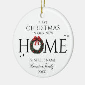 初めてのクリスマスインザニューホームエレガントリース セラミックオーナメント (左)