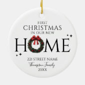 初めてのクリスマスインザニューホームエレガントリース セラミックオーナメント (裏面)