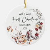 初めてのクリスマスインザニューホームオーナメントレオパード セラミックオーナメント (正面)