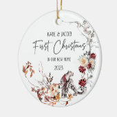 初めてのクリスマスインザニューホームオーナメントレオパード セラミックオーナメント (左)