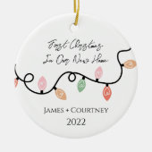 初めてのクリスマスインザニューホームオーナメント セラミックオーナメント (正面)