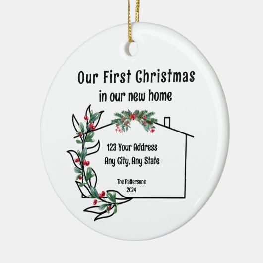 初めてのクリスマスインザニューホームオーナメント セラミックオーナメント (左)