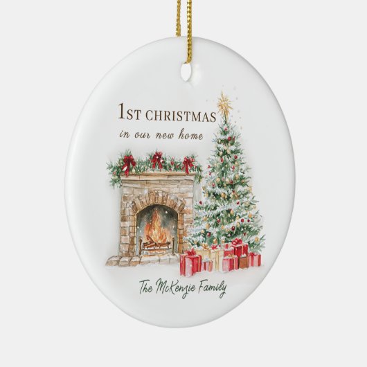 初めてのクリスマスインザニューホームオーナメント セラミックオーナメント (右)