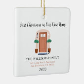 初めてのクリスマスインザニューホームパステルフロントドア セラミックオーナメント (右)