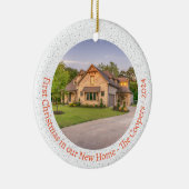 初めてのクリスマスインザニューホームフォトホリデー セラミックオーナメント (右)