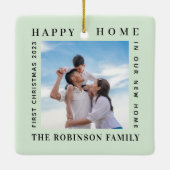 初めてのクリスマスインザニューホームライトピおもしろいスタ セラミックオーナメント (裏面)