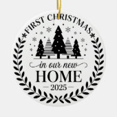 初めてのクリスマスインザニューホーム2025 セラミックオーナメント (正面)