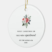 初めてのクリスマスインニューアパートメント |エレガント | セラミックオーナメント (左)