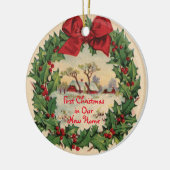 初めてのクリスマスインニューホームオーナメント セラミックオーナメント (左)