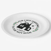 初めてのクリスマスインニューホームクリスマスパーソナライズされた ペーパープレート (アングル)