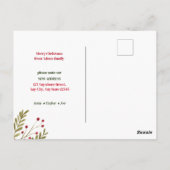 初めてのクリスマスインニューホームフェスティバルホリデイレッド ポストカード (裏面)