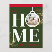 初めてのクリスマスインニューホームフェスティバルホリデイレッド ポストカード (正面)
