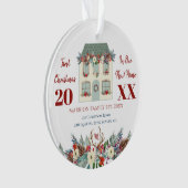 初めてのクリスマスインニューホーム引っ越し祝いパーティーファミリー オーナメント (正面)