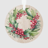 初めてのクリスマスインニューホーム素朴ウッドフェイク- オーナメント (裏面)