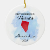 初めてのクリスマスインネバダ州オーナメント セラミックオーナメント (正面)
