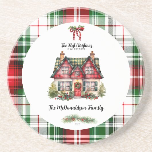 初めてのクリスマスインホームファミリーファームハウスシックレッド コースター (正面)