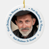 初めてのクリスマスイン天国カスタム2フォトメモリアル セラミックオーナメント (裏面)